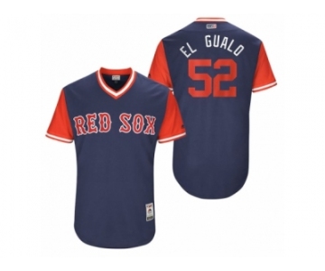 Men's 2017 Little League World Series Red Sox Eduardo Rodriguez #52 El Gualo Navy Jersey