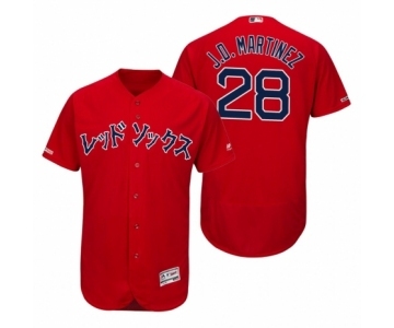 Men's 2019 Asian Heritage #28 Month J.D. Martinez Red Japanese Flex Base Jersey