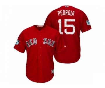 Men's Boston Red Sox #15 Dustin Pedroia 2017 Spring Training Cool Base Stitched MLB Jersey