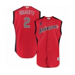 Men's Boston Red Sox #2 Xander Bogaerts Authentic Red American League 2019 Baseball All-Star Jersey