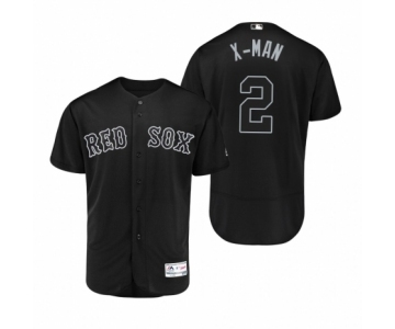 Men's Boston Red Sox #2 Xander Bogaerts X-Man Black 2019 Players' Weekend Authentic Jersey