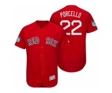 Men's Boston Red Sox #22 Rick Porcello 2017 Spring Training Flex Base Authentic Collection Stitched Baseball Jersey