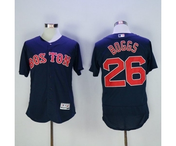 Men's Boston Red Sox #26 Wade Boggs Majestic Navy blue Flexbase Authentic Collection Player Jersey