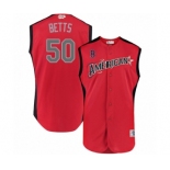 Men's Boston Red Sox #50 Mookie Betts Authentic Red American League 2019 Baseball All-Star Jersey