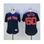 Men's Boston Red Sox #50 Mookie Betts Majestic Navy blue Flexbase Authentic Collection Player Jersey