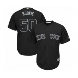 Men's Boston Red Sox #50 Mookie Betts Mookie Authentic Black 2019 Players Weekend Baseball Jersey