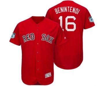 Men's Boston Red Sox Andrew Benintendi #16 Scarlet 2017 Spring Training Flex Base Jersey