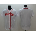 Men's Boston Red Sox Blank Majestic White Flexbase Authentic Collection Alternate Team Jersey