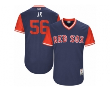 Men's Boston Red Sox Joe Kelly #56 JK Majestic Navy 2017 Players Weekend Authentic Jersey