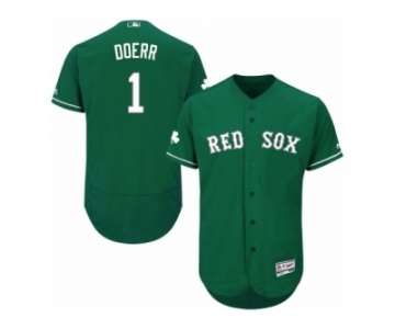 Men's Majestic Boston Red Sox #1 Bobby Doerr Green Celtic Flexbase Authentic Collection MLB Jersey