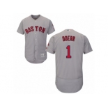 Men's Majestic Boston Red Sox #1 Bobby Doerr Grey Flexbase Authentic Collection MLB Jersey