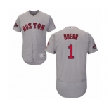 Men's Majestic Boston Red Sox #1 Bobby Doerr Grey Road Flex Base Authentic Collection 2018 World Series Champions MLB Jersey