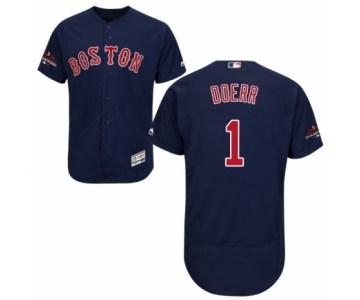 Men's Majestic Boston Red Sox #1 Bobby Doerr Navy Blue Alternate Flex Base Authentic Collection 2018 World Series Champions MLB Jersey