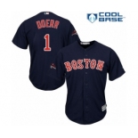 Men's Majestic Boston Red Sox #1 Bobby Doerr Replica Navy Blue Alternate Road Cool Base 2018 World Series Champions MLB Jersey