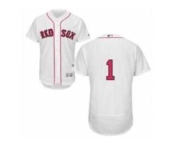 Men's Majestic Boston Red Sox #1 Bobby Doerr White Flexbase Authentic Collection MLB Jersey