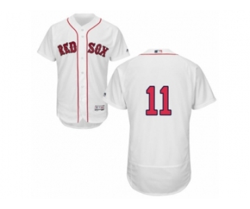 Men's Majestic Boston Red Sox #11 Clay Buchholz White Flexbase Authentic Collection MLB Jersey