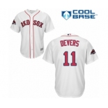 Men's Majestic Boston Red Sox #11 Rafael Devers Replica White Home Cool Base 2018 World Series Champions MLB Jersey