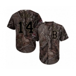 Men's Majestic Boston Red Sox #14 Jim Rice Authentic Camo Realtree Collection Flex Base 2018 World Series Champions MLB Jersey