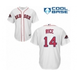 Men's Majestic Boston Red Sox #14 Jim Rice Replica White Home Cool Base 2018 World Series Champions MLB Jersey