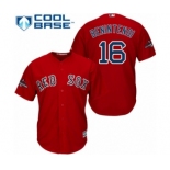 Men's Majestic Boston Red Sox #16 Andrew Benintendi Replica Red Alternate Home Cool Base 2018 World Series Champions MLB Jersey