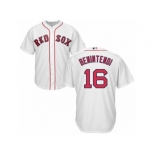 Men's Majestic Boston Red Sox #16 Andrew Benintendi Replica White Home Cool Base MLB Jersey