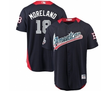 Men's Majestic Boston Red Sox #18 Mitch Moreland Game Navy Blue American League 2018 MLB All-Star MLB Jersey