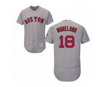 Men's Majestic Boston Red Sox #18 Mitch Moreland Grey Flexbase Authentic Collection MLB Jersey