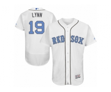 Men's Majestic Boston Red Sox #19 Fred Lynn Authentic White 2016 Father's Day Fashion Flex Base MLB Jersey