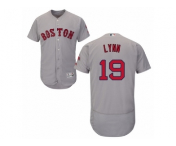 Men's Majestic Boston Red Sox #19 Fred Lynn Grey Flexbase Authentic Collection MLB Jersey