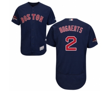 Men's Majestic Boston Red Sox #2 Xander Bogaerts Navy Blue Alternate Flex Base Authentic Collection 2018 World Series Champions MLB Jersey