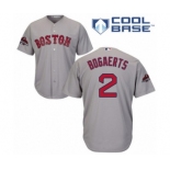 Men's Majestic Boston Red Sox #2 Xander Bogaerts Replica Grey Road Cool Base 2018 World Series Champions MLB Jersey