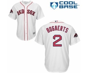 Men's Majestic Boston Red Sox #2 Xander Bogaerts Replica White Home Cool Base 2018 World Series Champions MLB Jersey