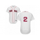 Men's Majestic Boston Red Sox #2 Xander Bogaerts White Flexbase Authentic Collection MLB Jersey