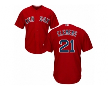 Men's Majestic Boston Red Sox #21 Roger Clemens Replica Red Alternate Home Cool Base MLB Jersey