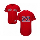 Men's Majestic Boston Red Sox #22 Rick Porcello Red Alternate Flex Base Authentic Collection 2018 World Series Champions MLB Jersey