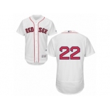 Men's Majestic Boston Red Sox #22 Rick Porcello White Flexbase Authentic Collection MLB Jersey