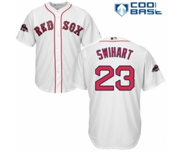 Men's Majestic Boston Red Sox #23 Blake Swihart Replica White Home Cool Base 2018 World Series Champions MLB Jersey