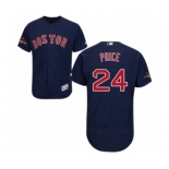 Men's Majestic Boston Red Sox #24 David Price Navy Blue Alternate Flex Base Authentic Collection 2018 World Series Champions MLB Jersey