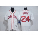 Men's Majestic Boston Red Sox #24 David Price White Flexbase Authentic Collection MLB Jersey