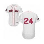 Men's Majestic Boston Red Sox #24 David Price White Home Flex Base Authentic Collection 2018 World Series Champions MLB Jersey