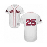 Men's Majestic Boston Red Sox #25 Tony Conigliaro White Home Flex Base Authentic Collection 2018 World Series Champions MLB Jersey