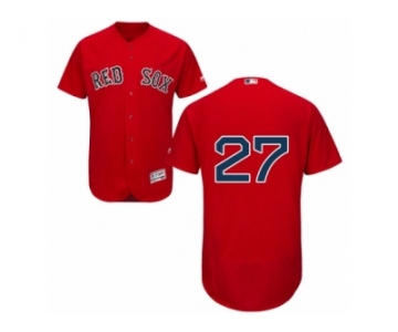 Men's Majestic Boston Red Sox #27 Carlton Fisk Red Flexbase Authentic Collection MLB Jersey