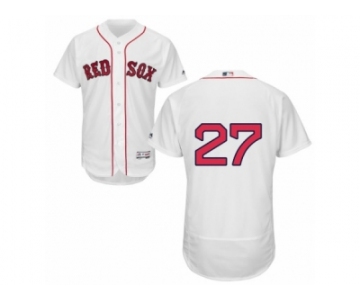 Men's Majestic Boston Red Sox #27 Carlton Fisk White Flexbase Authentic Collection MLB Jersey