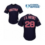 Men's Majestic Boston Red Sox #28 J. D. Martinez Replica Navy Blue Alternate Road Cool Base 2018 World Series Champions MLB Jersey