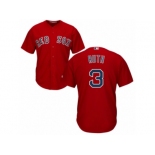 Men's Majestic Boston Red Sox #3 Babe Ruth Replica Red Alternate Home Cool Base MLB Jersey