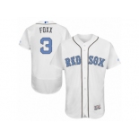 Men's Majestic Boston Red Sox #3 Jimmie Foxx Authentic White 2016 Father's Day Fashion Flex Base MLB Jersey