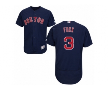 Men's Majestic Boston Red Sox #3 Jimmie Foxx Navy Blue Flexbase Authentic Collection MLB Jersey