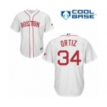 Men's Majestic Boston Red Sox #34 David Ortiz Authentic White New Alternate Home Cool Base MLB Jersey