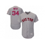 Men's Majestic Boston Red Sox #34 David Ortiz Grey Flexbase Authentic Collection MLB Jersey