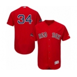 Men's Majestic Boston Red Sox #34 David Ortiz Red Alternate Flex Base Authentic Collection 2018 World Series Champions MLB Jersey